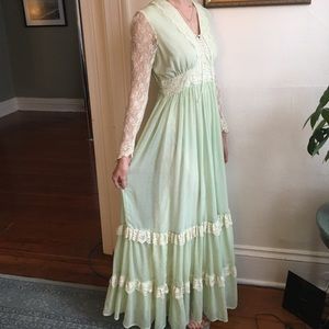 Gunne Sax Vintage Prairie Boho Dress 70s 1970s